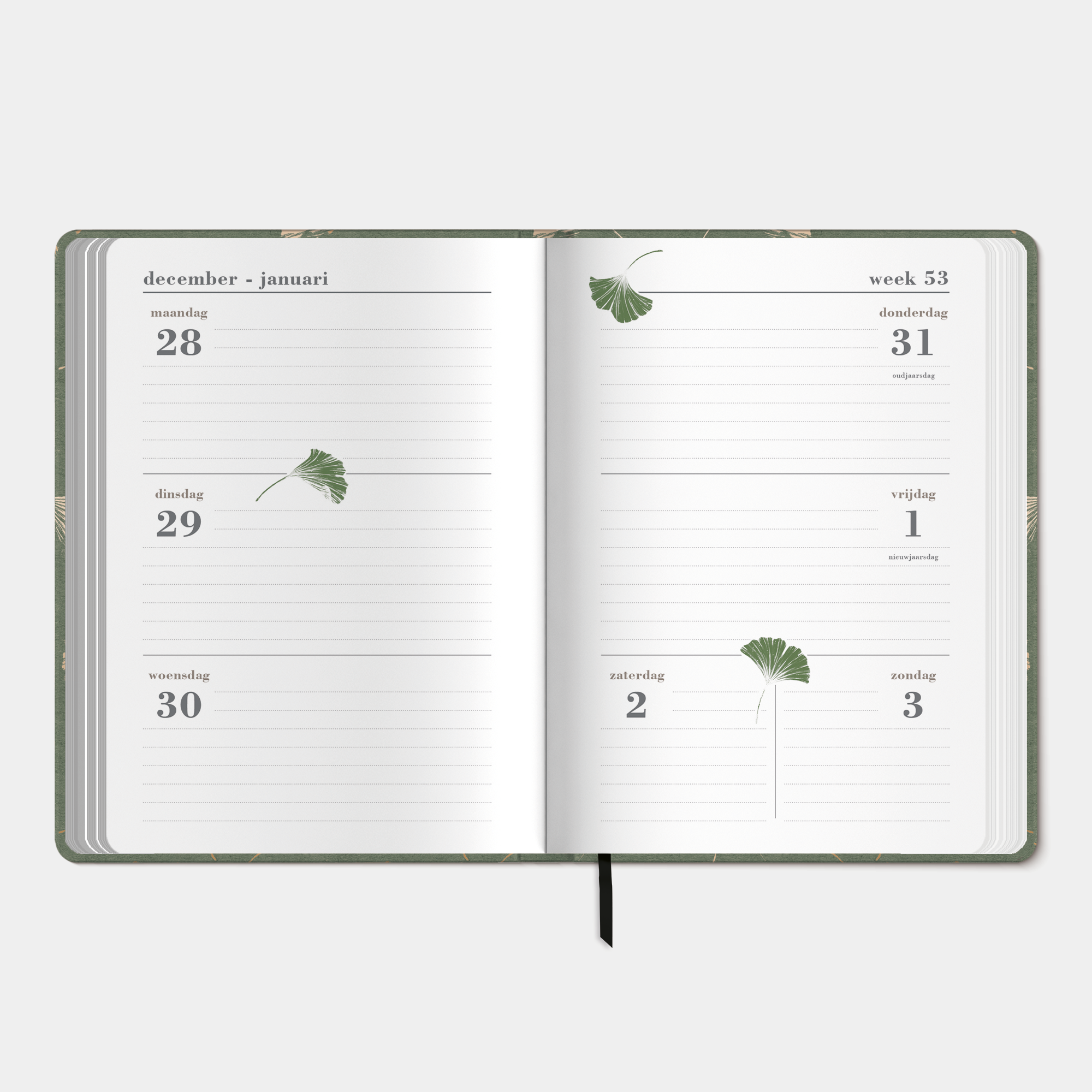 WEEKAGENDA 2027 GINKGO GOUD