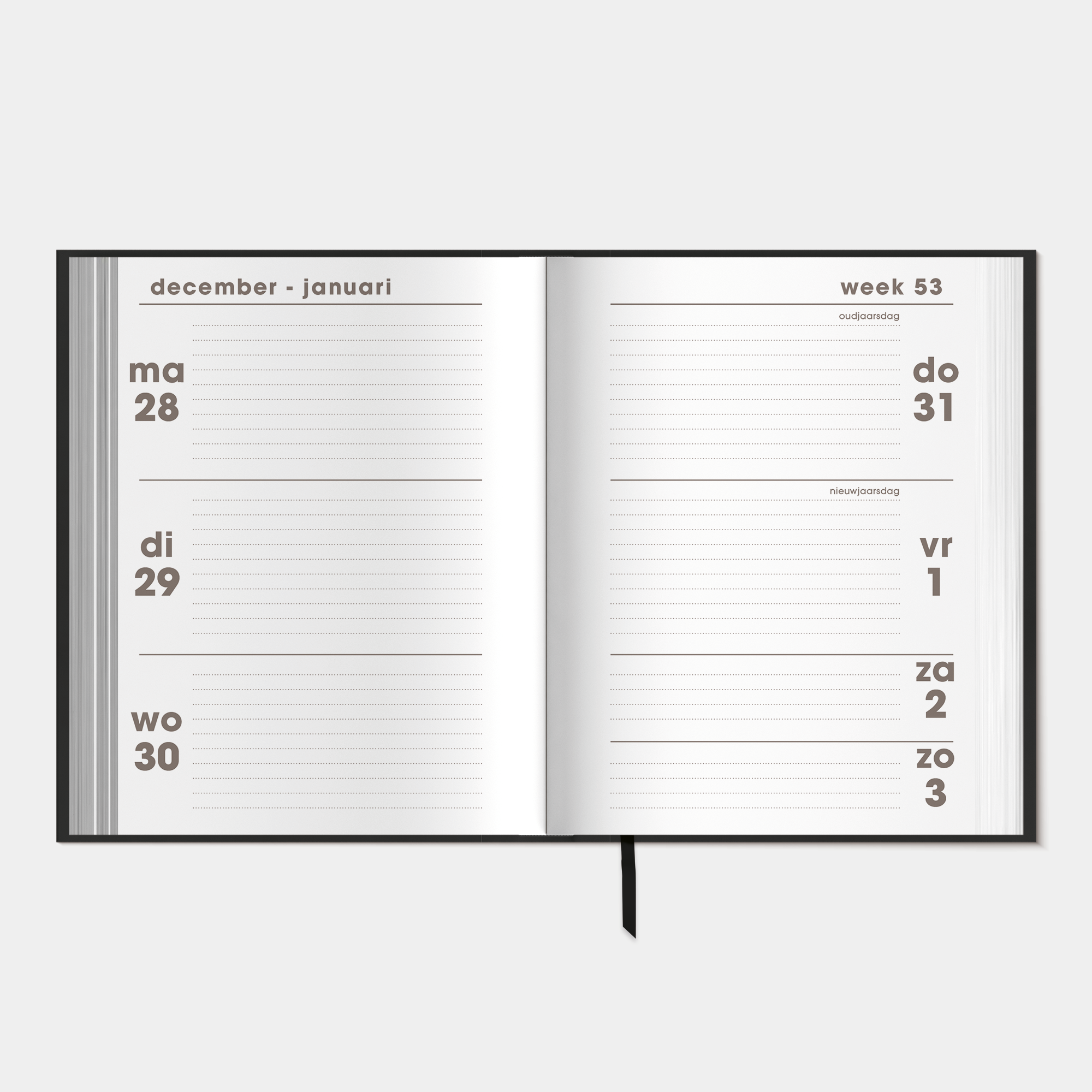 POCKET AGENDA 2027 A6 ZWART
