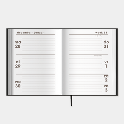 POCKET AGENDA 2027 A6 ZWART