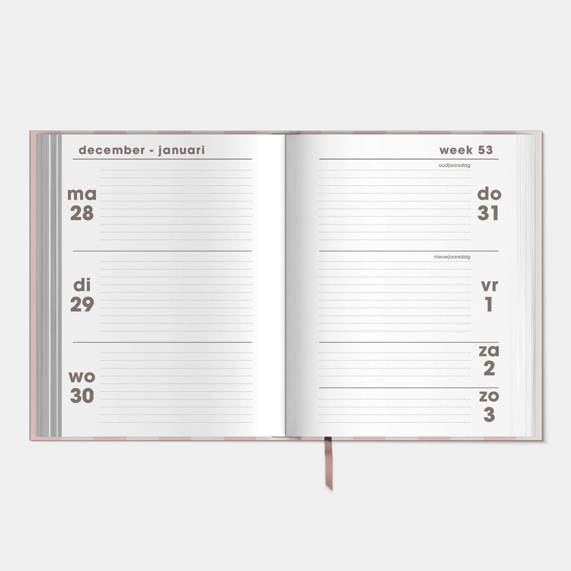 POCKET AGENDA 2027 A6 ZACHT ROZE