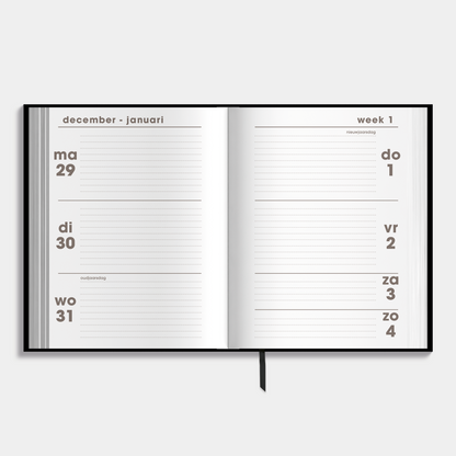 POCKET AGENDA 2026 A6 ZWART