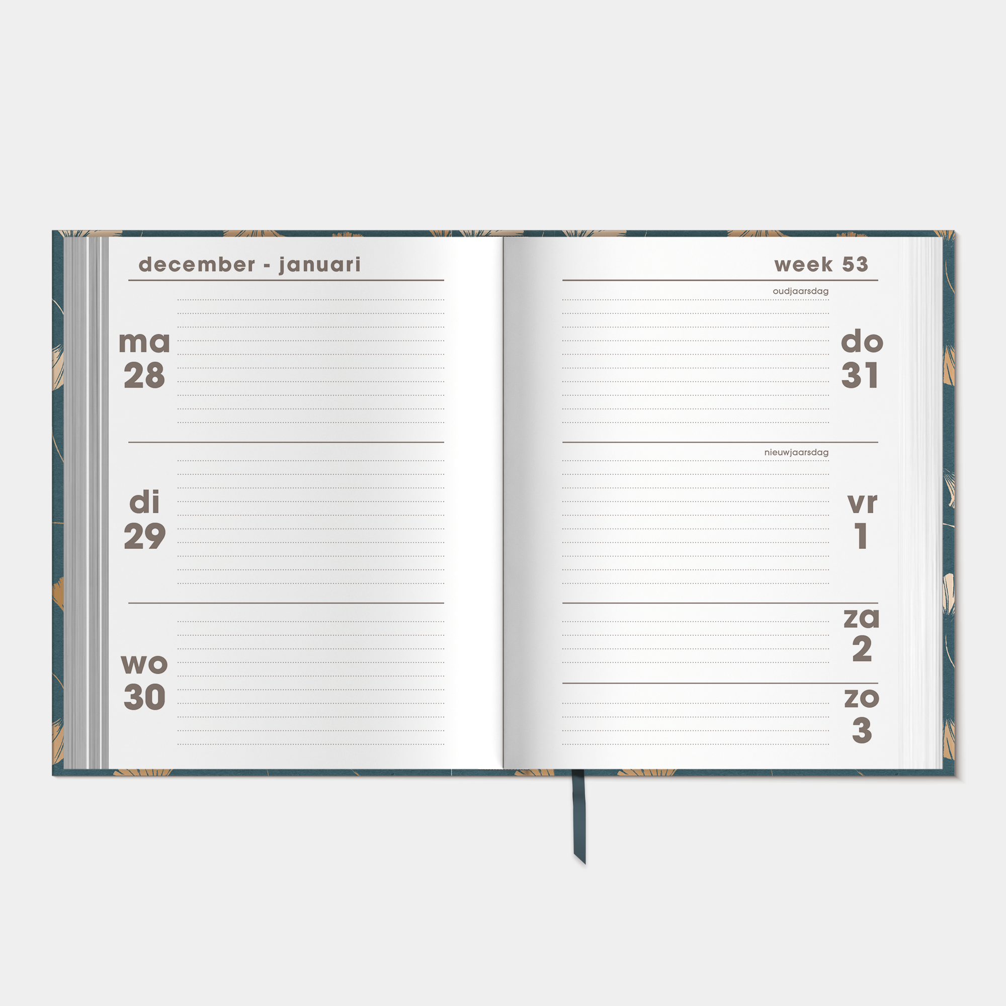 POCKET AGENDA 2027 A6 GINGKO GOUD