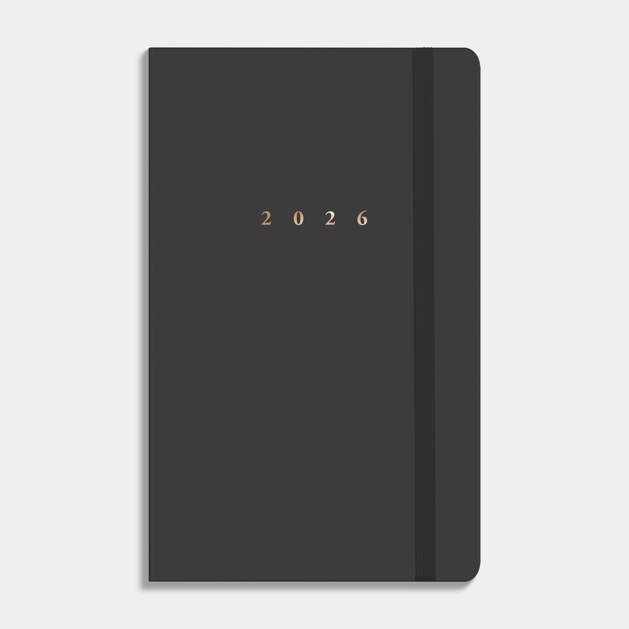 LUXE POCKET AGENDA 2026 ±A6 SUEDELOOK ANTRACIET