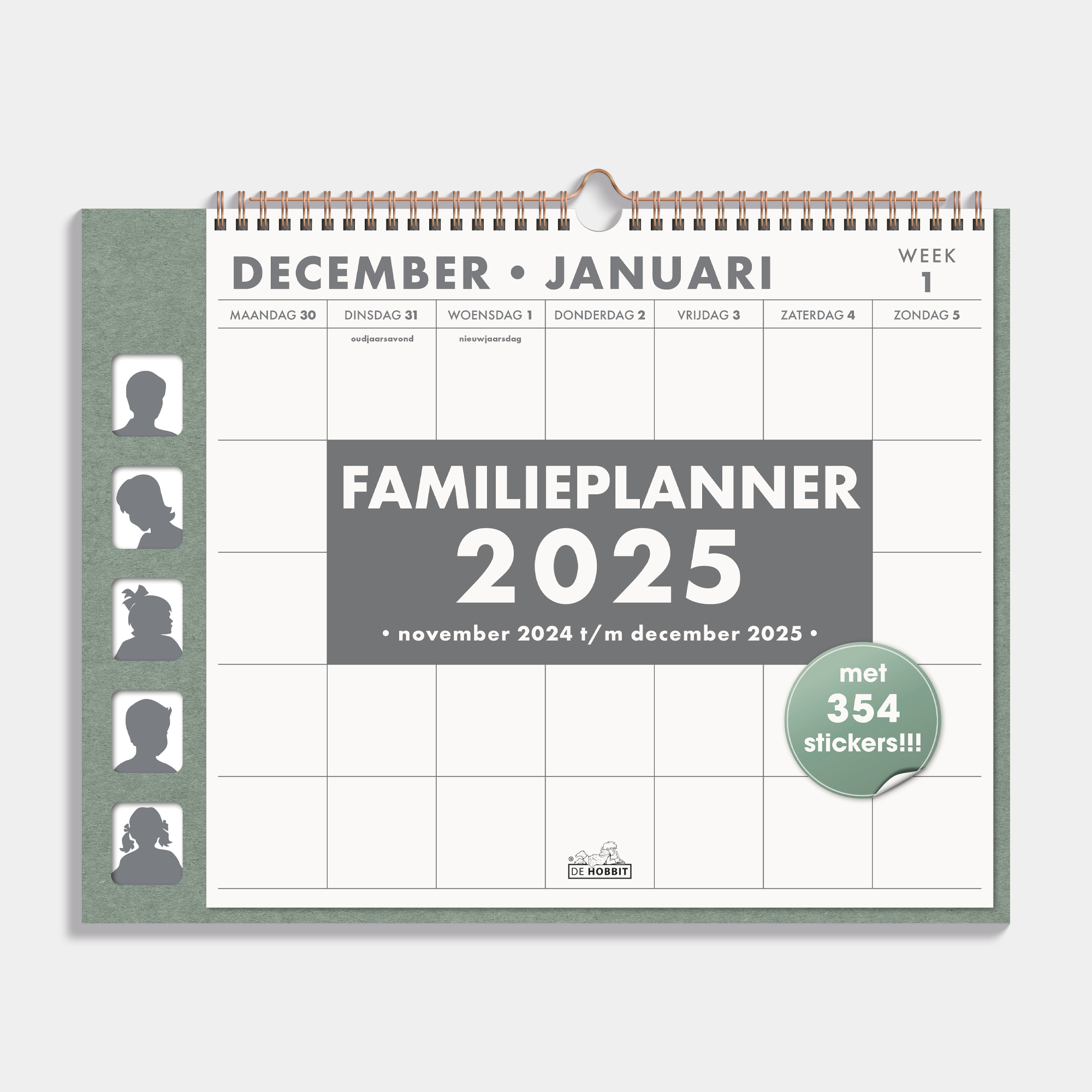 FAMILIEPLANNER OMSLAG 2025 GROEN