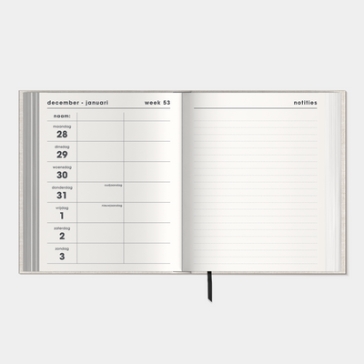 LUXE DUO AGENDA 2027 A5+ LINNEN