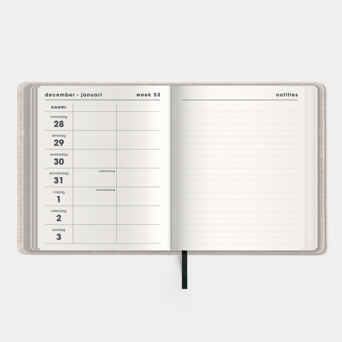 LUXE DUO AGENDA 2027 A5+ LINNEN