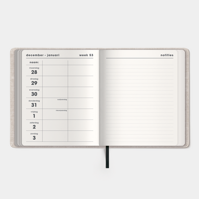 LUXE DUO AGENDA 2027 A5+ LINNEN