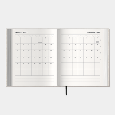 LUXE DUO AGENDA 2027 A5+ LINNEN