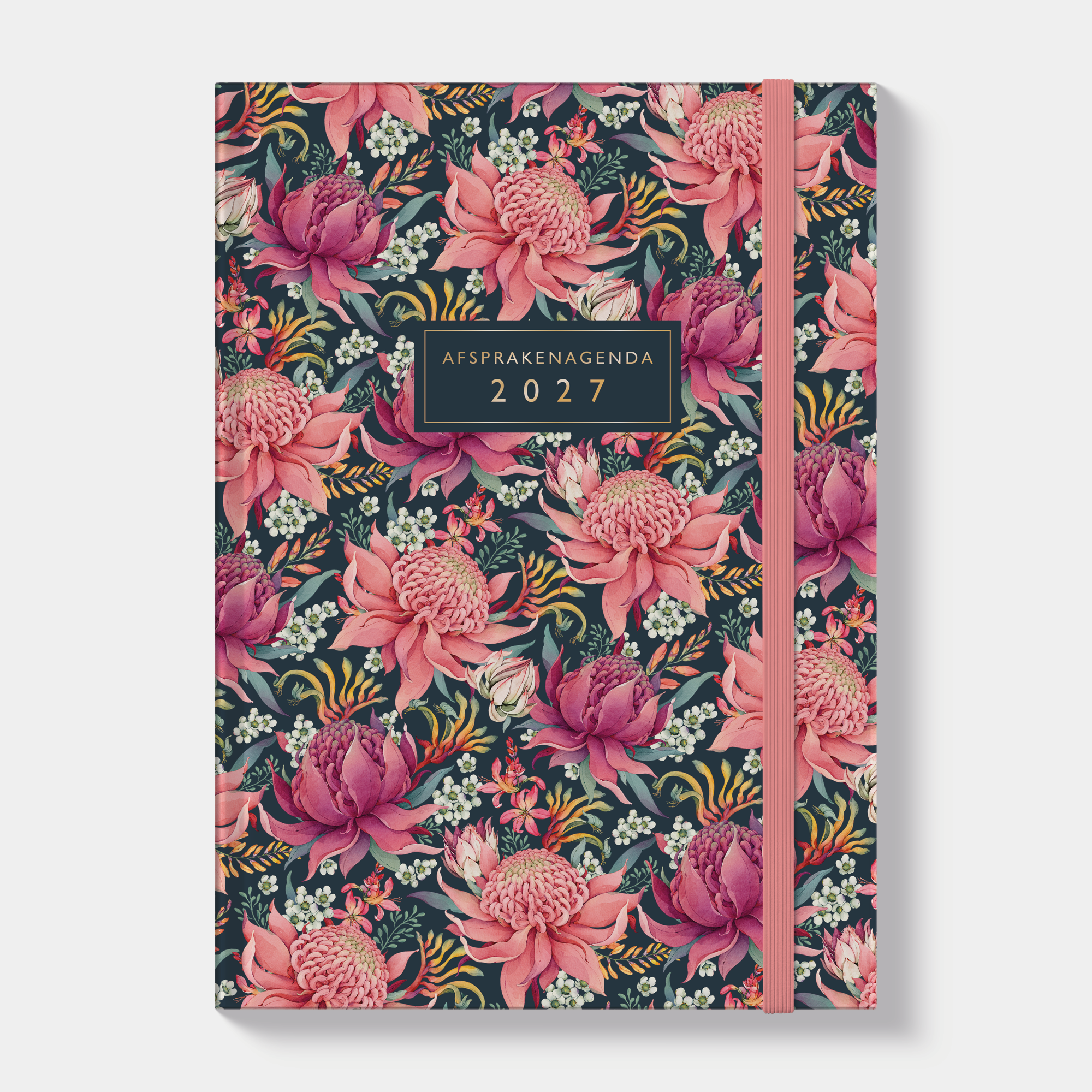 LUXE AFSPRAKENAGENDA 2027 A4 TROPISCHE BLOEMEN