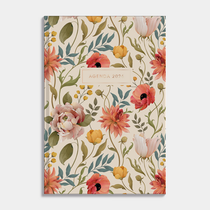 BASIC AGENDA 2026 A5 VINTAGE BLOEMEN