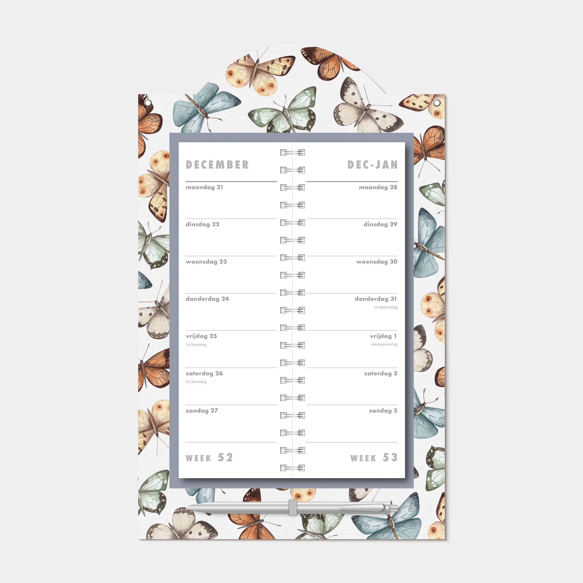 LUXE OMSLAGKALENDER 2027 VLINDERS