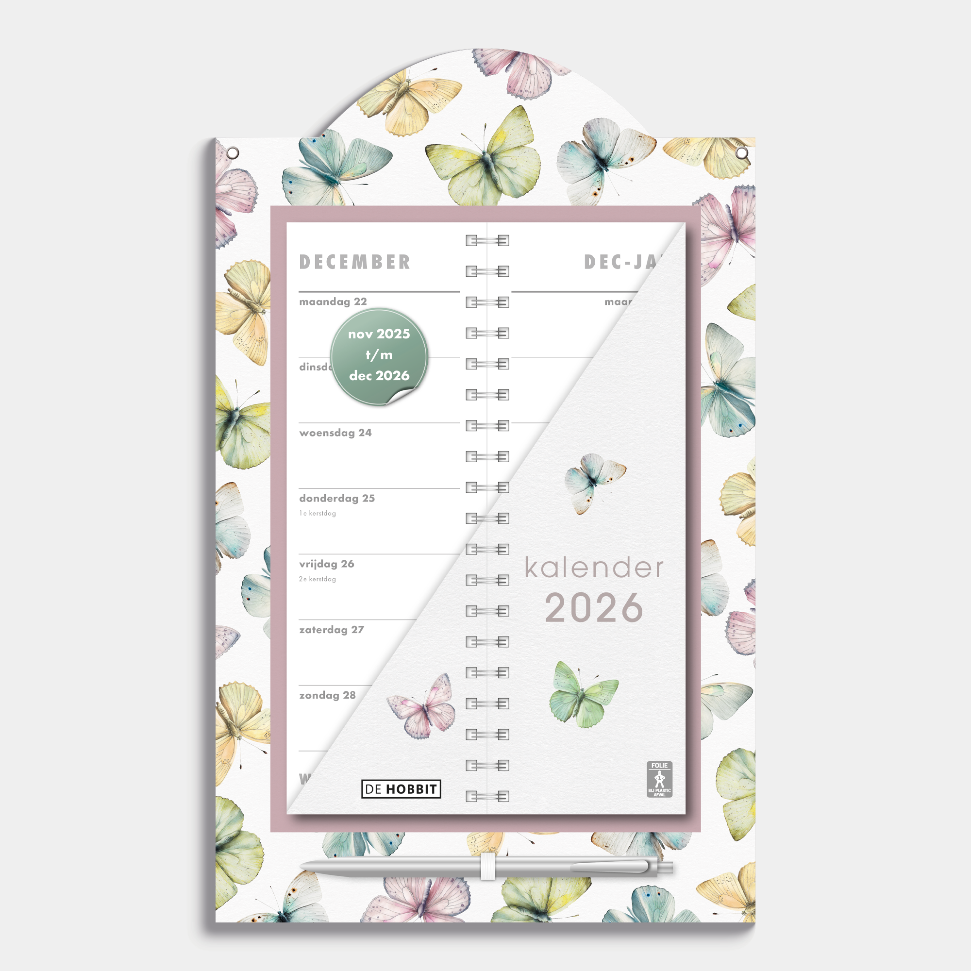 LUXE OMSLAGKALENDER 2026 VLINDERS
