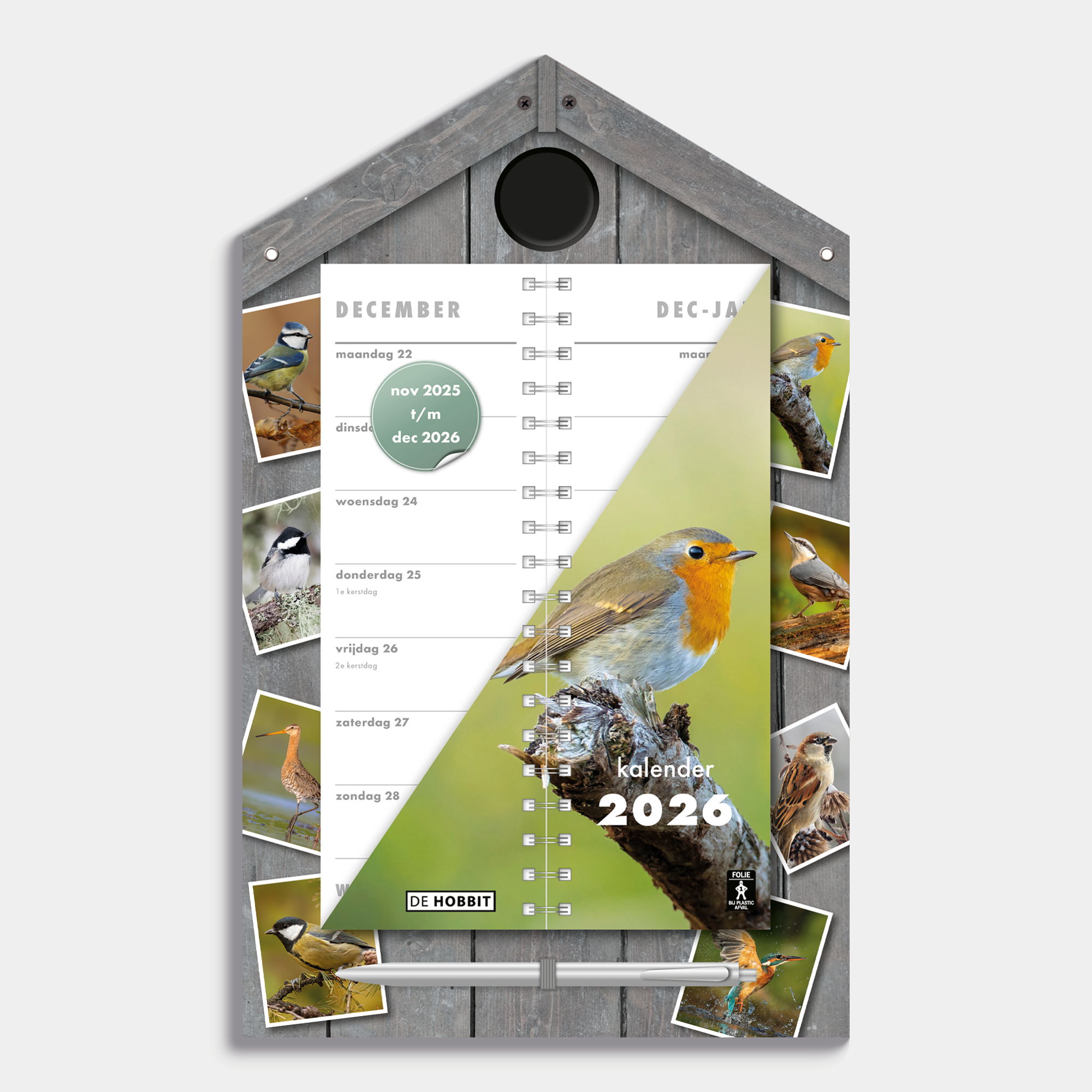 LUXE OMSLAGKALENDER 2026 VOGELS