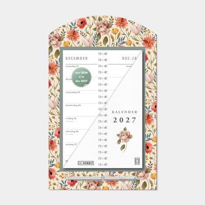 LUXE OMSLAGKALENDER 2027 VINTAGE ROOS