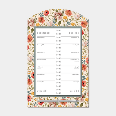 LUXE OMSLAGKALENDER 2027 VINTAGE ROOS
