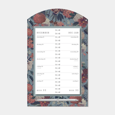 LUXE OMSLAGKALENDER 2027 KLASSIEK BOEKET