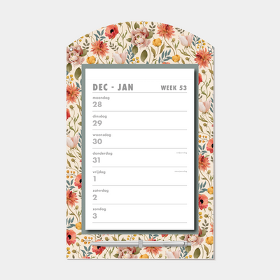 WEEKSCHEURKALENDER 2027 VINTAGE ROOS