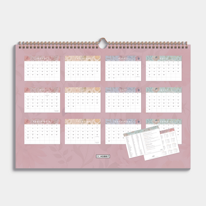 MAANDKALENDER 2026 A3 VINTAGE BLOEMEN