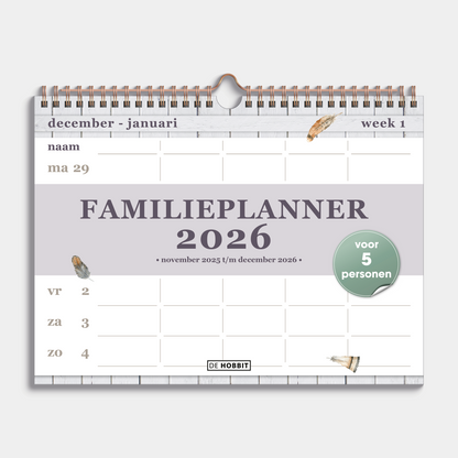 FAMILIEPLANNER 2026 A4 VEERTJES