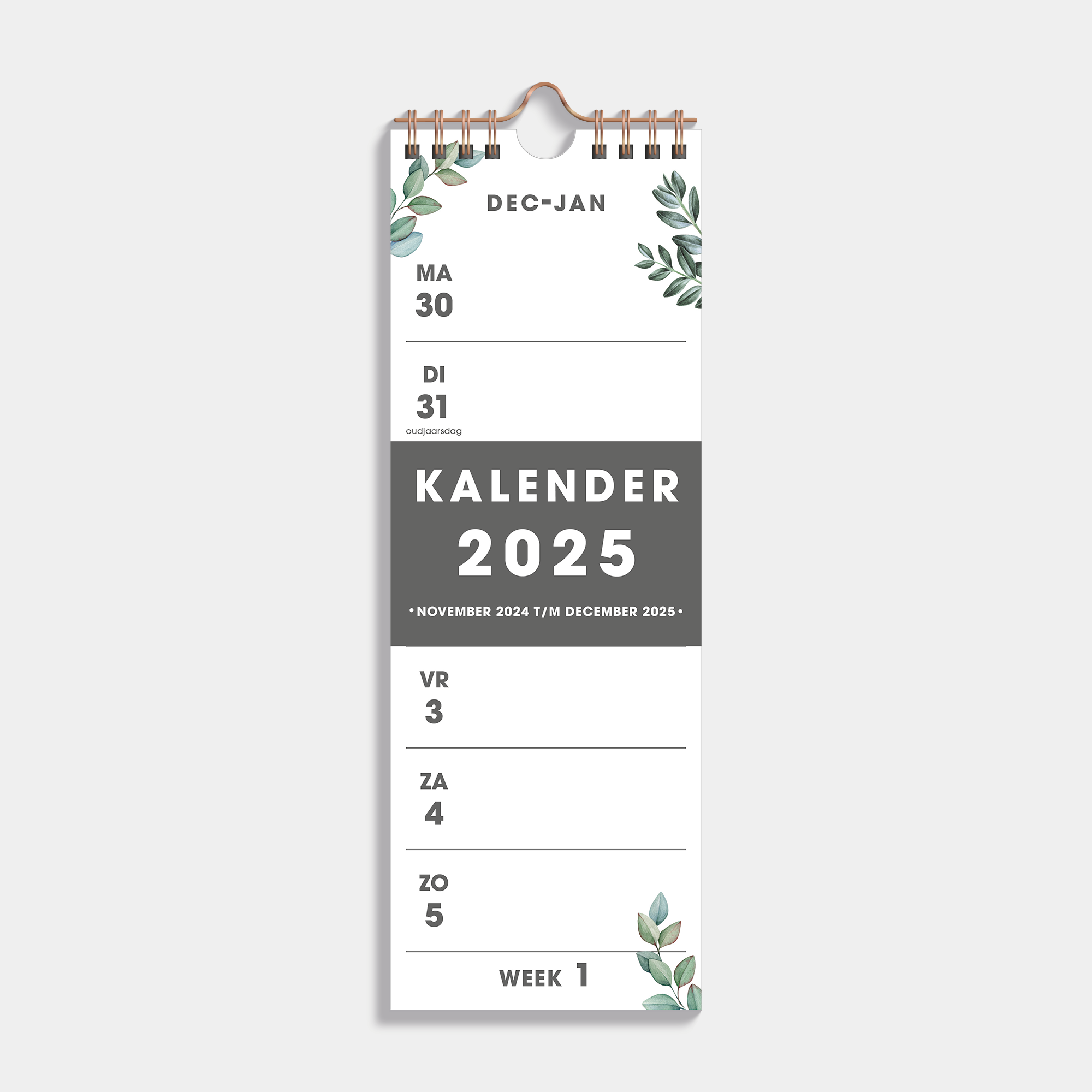 WEEKKALENDER 2025 SMAL EUCALYPTUS