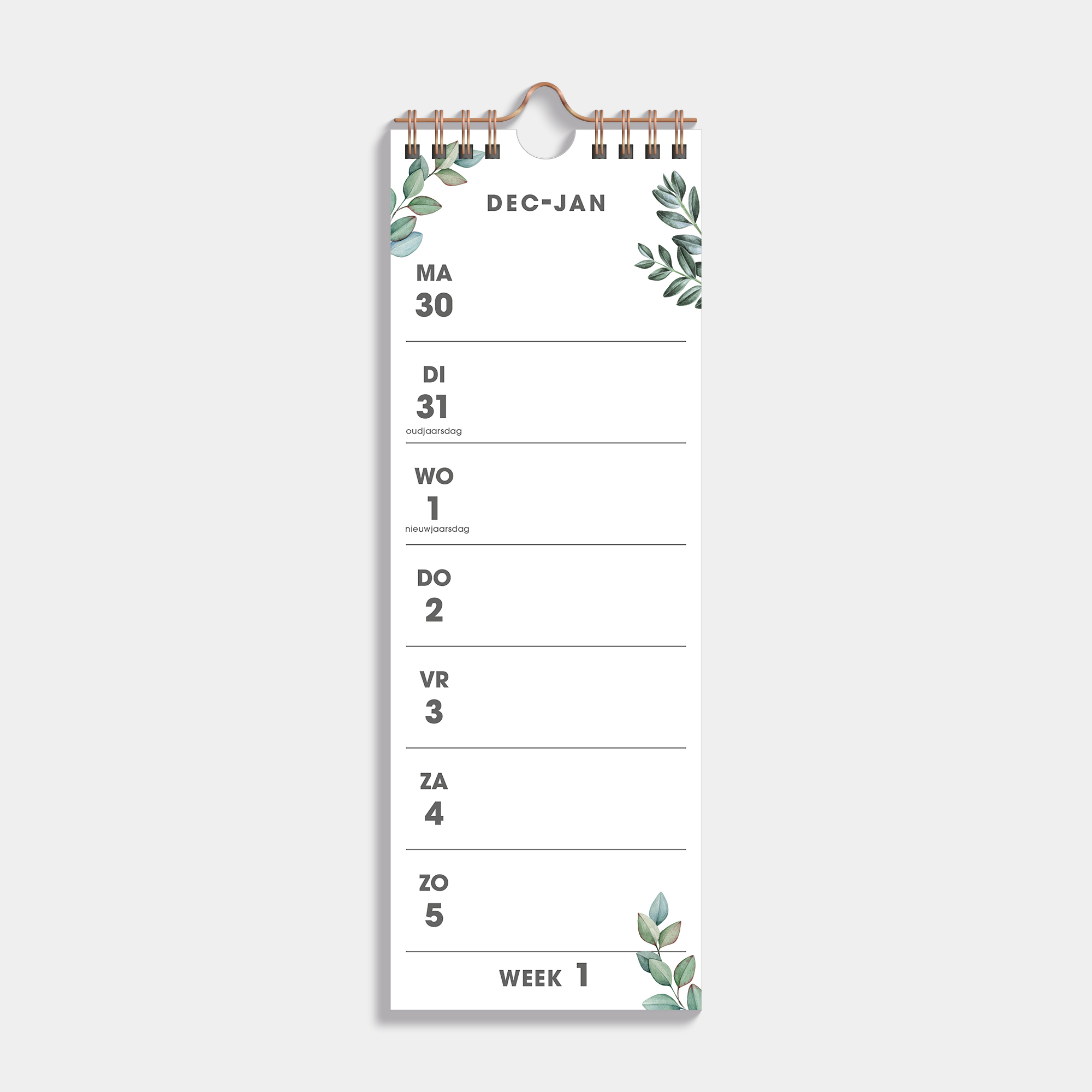 WEEKKALENDER 2025 SMAL EUCALYPTUS