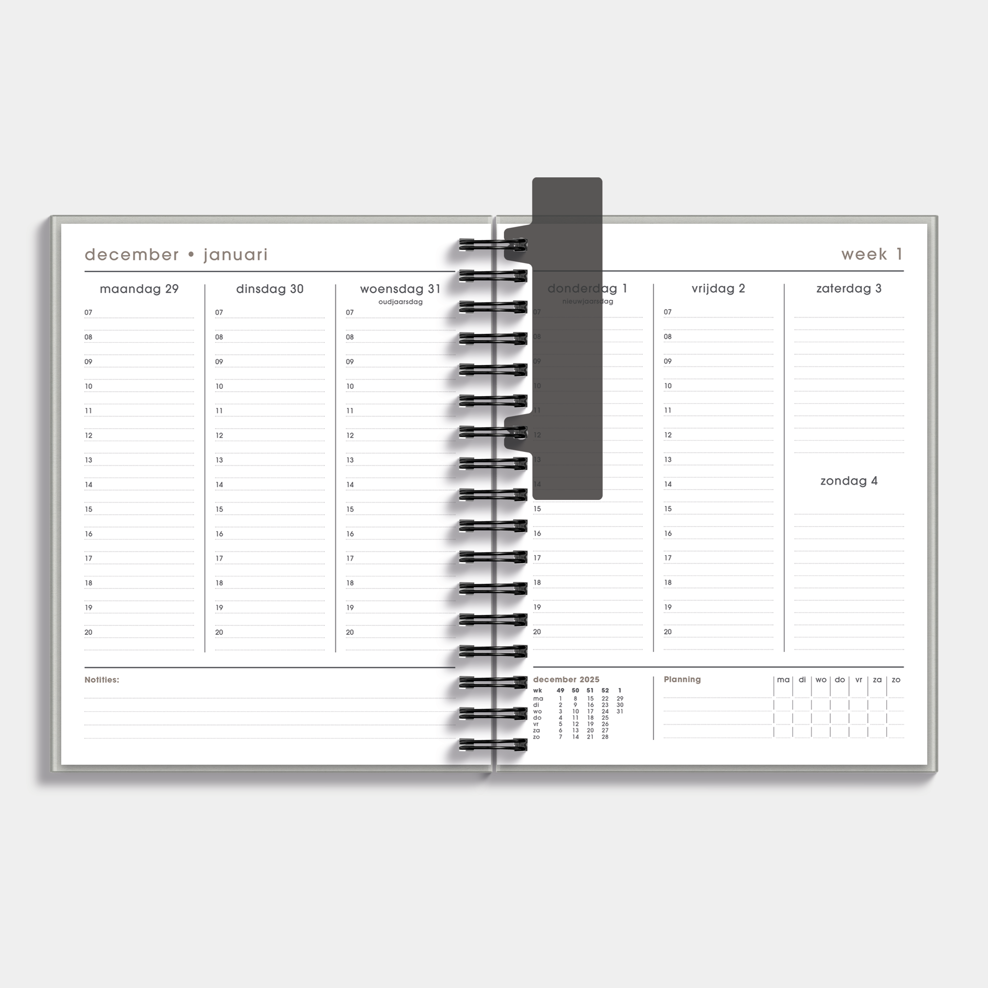AFSPRAKENAGENDA 2026 A5+ WASHED CRAFT