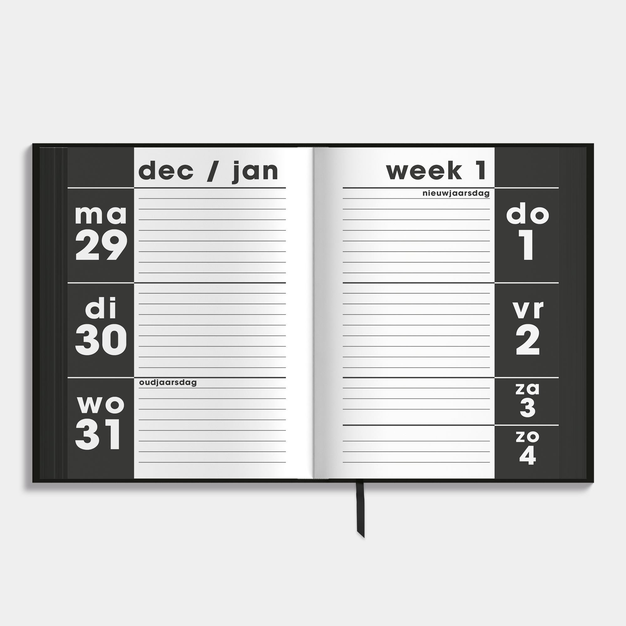 GROOTLETTER AGENDA 2026 A6 ZWART