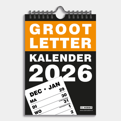 GROOTLETTER WEEKKALENDER 2026 A5