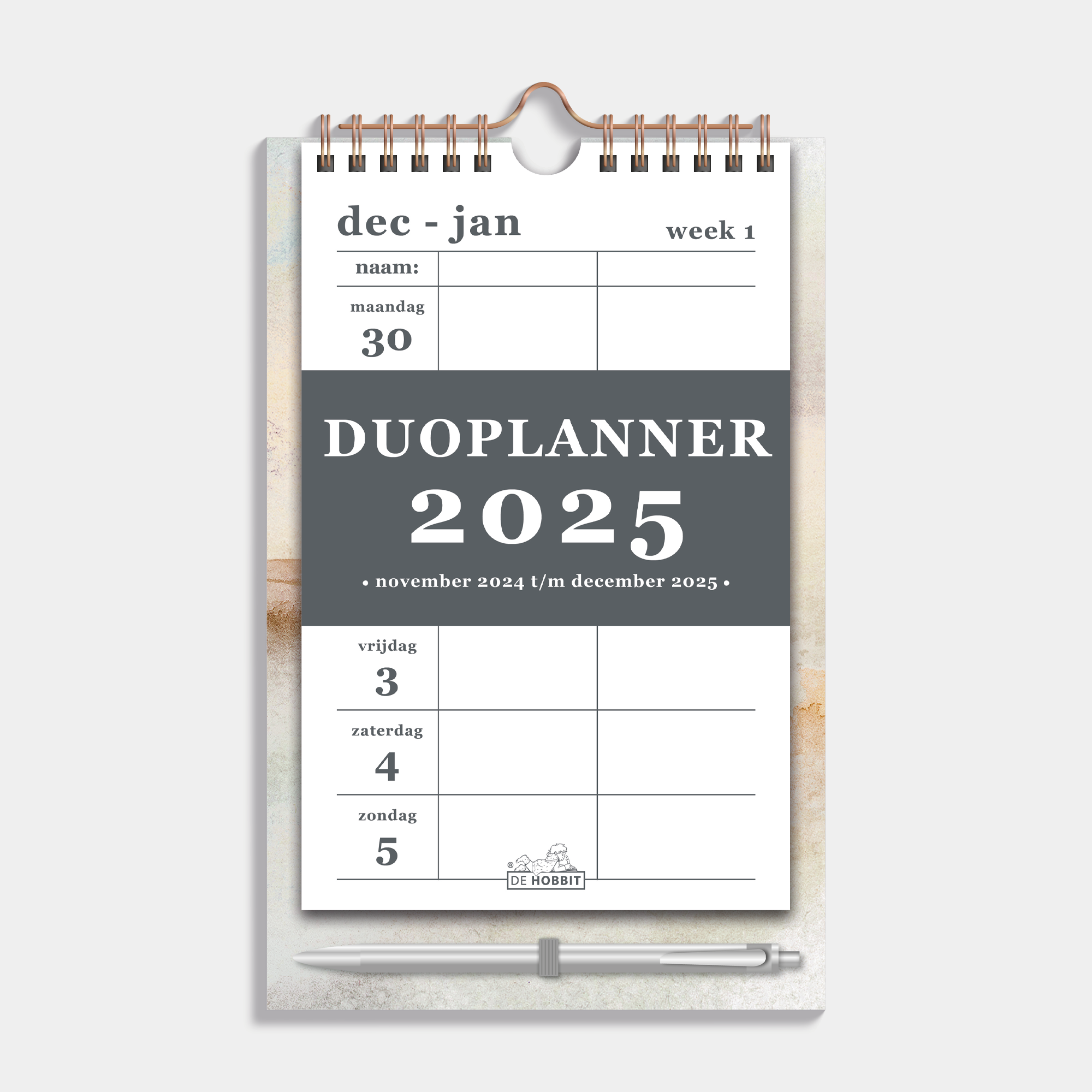 DUOPLANNER 2025 A5 AQUAREL AARDETINTEN