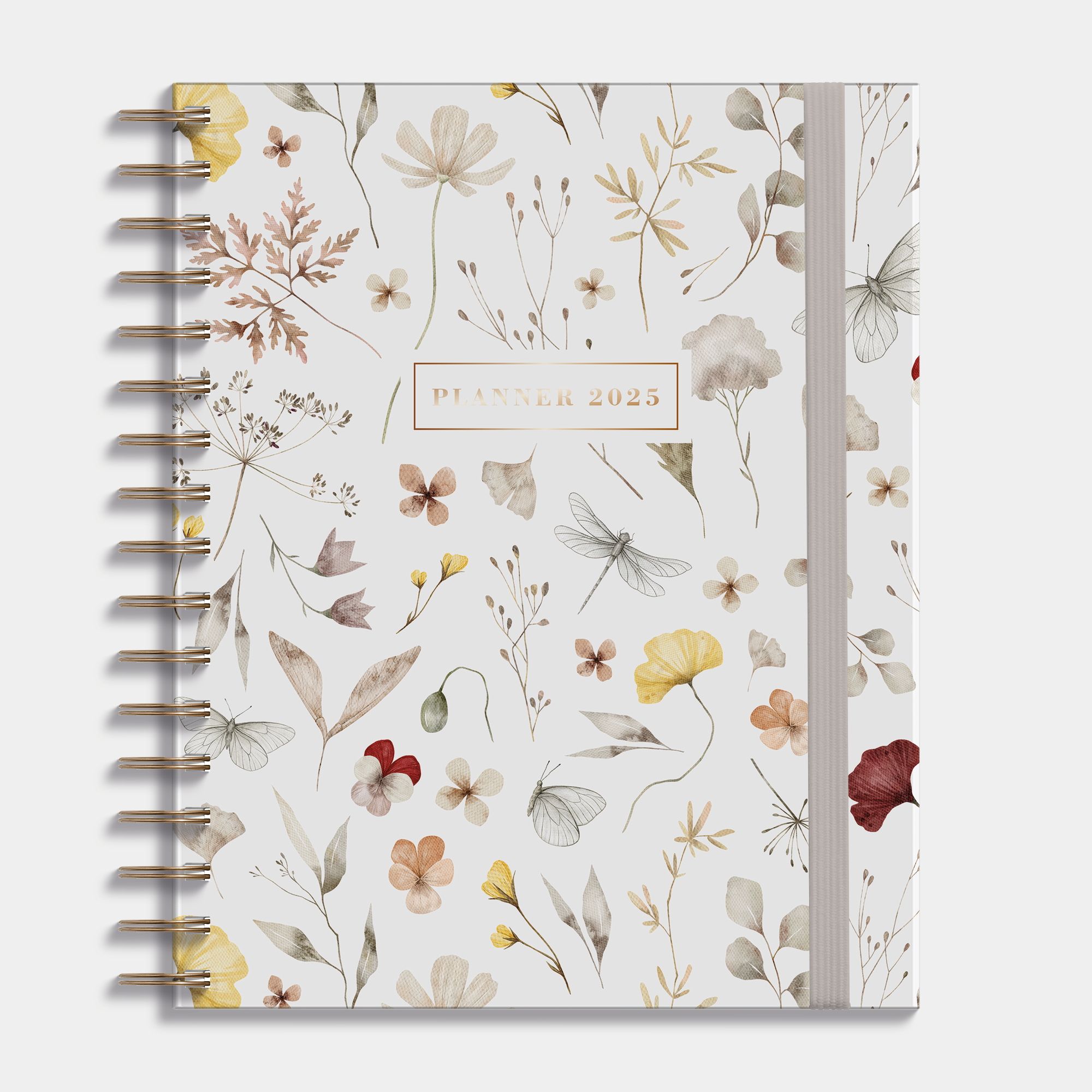 WEEKPLANNER 2025 A5+ AQUAREL BLOEMETJES