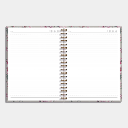 Notitieboek A4 met kersenbloesemprint – binnenwerk met notitieruimte. 