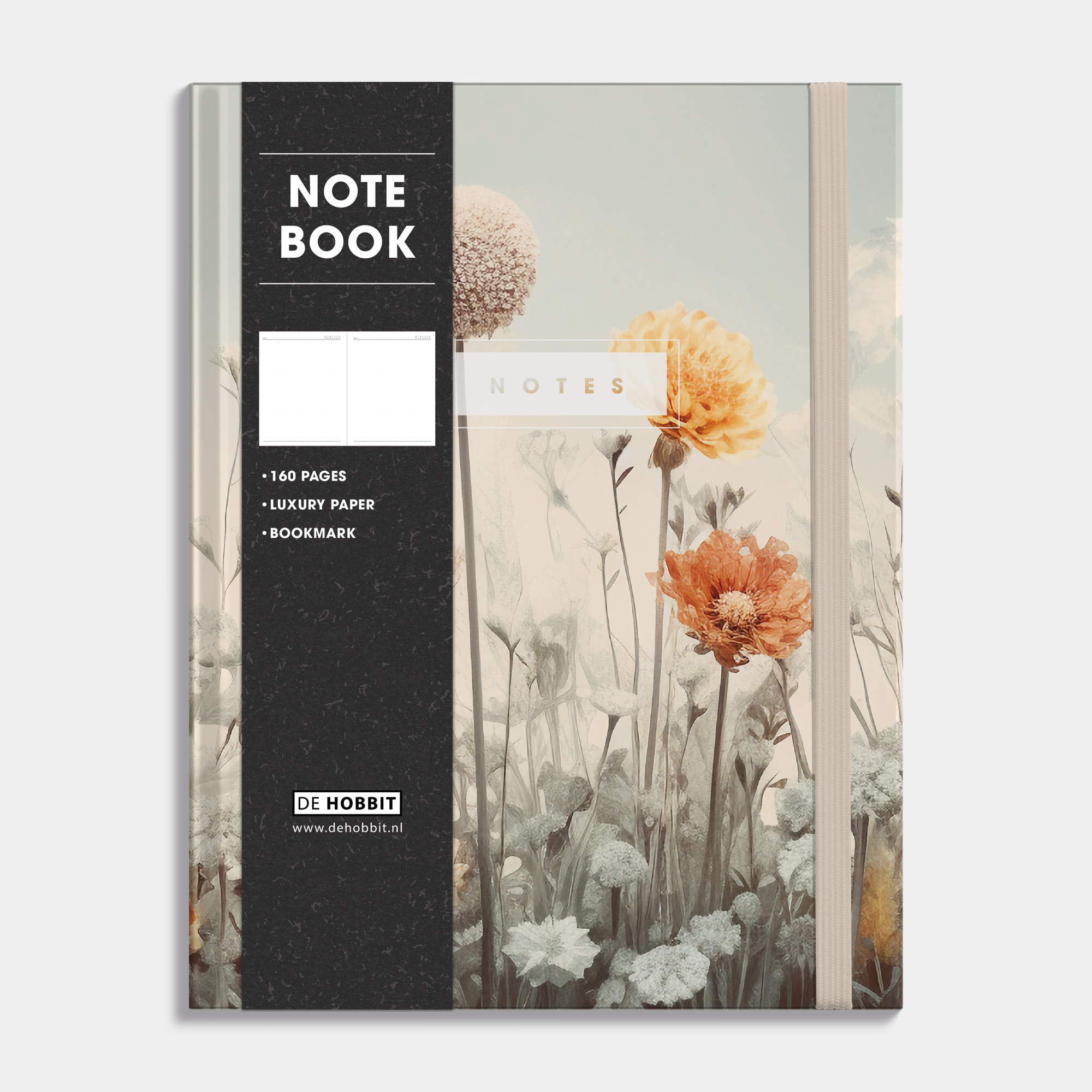 NOTITIEBOEK ±A4 VELDBLOEMEN