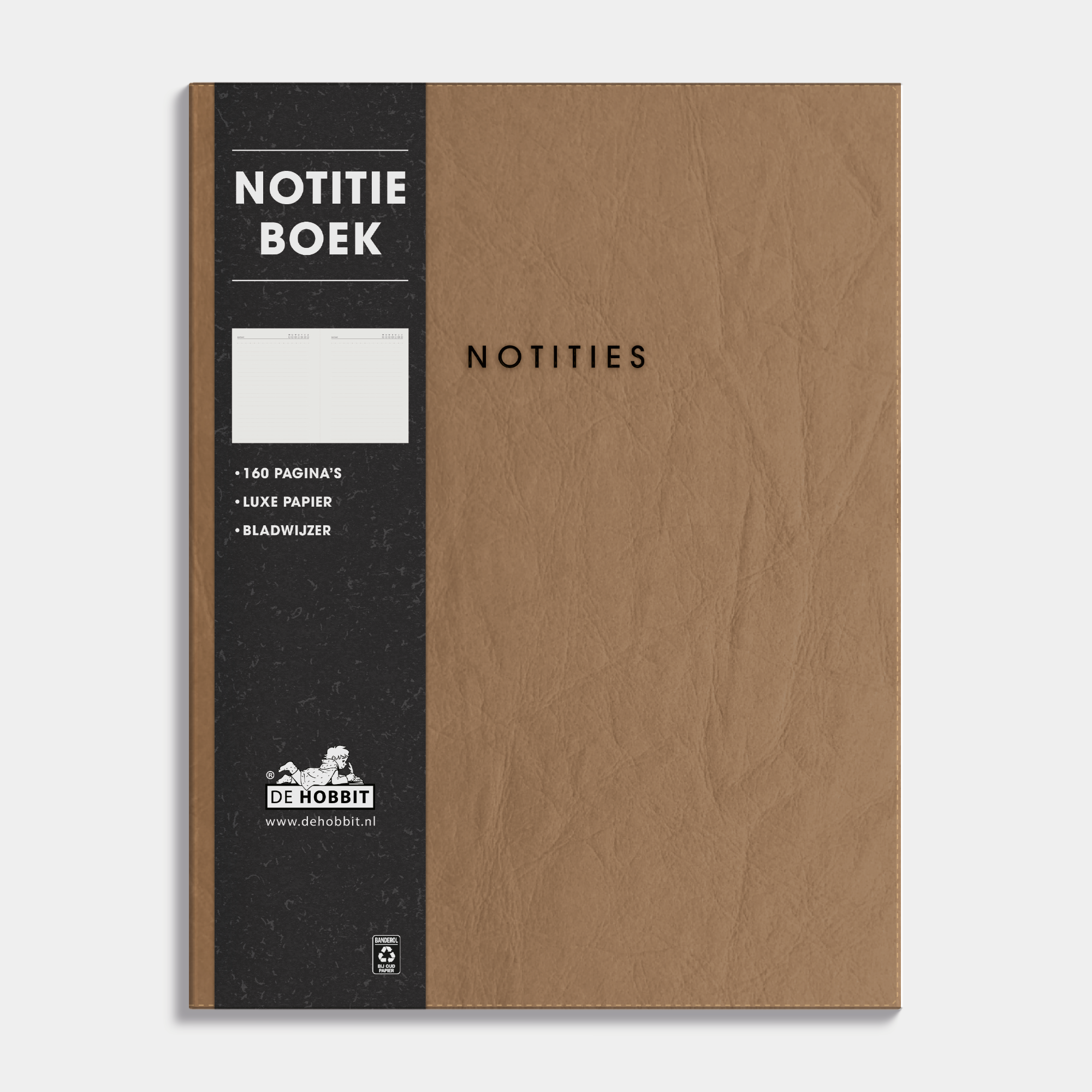 NOTITIEBOEK ±A4 WASHED CRAFT