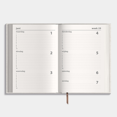 LUXE SCHOOLAGENDA 2026-2027 ±A5 LINNEN