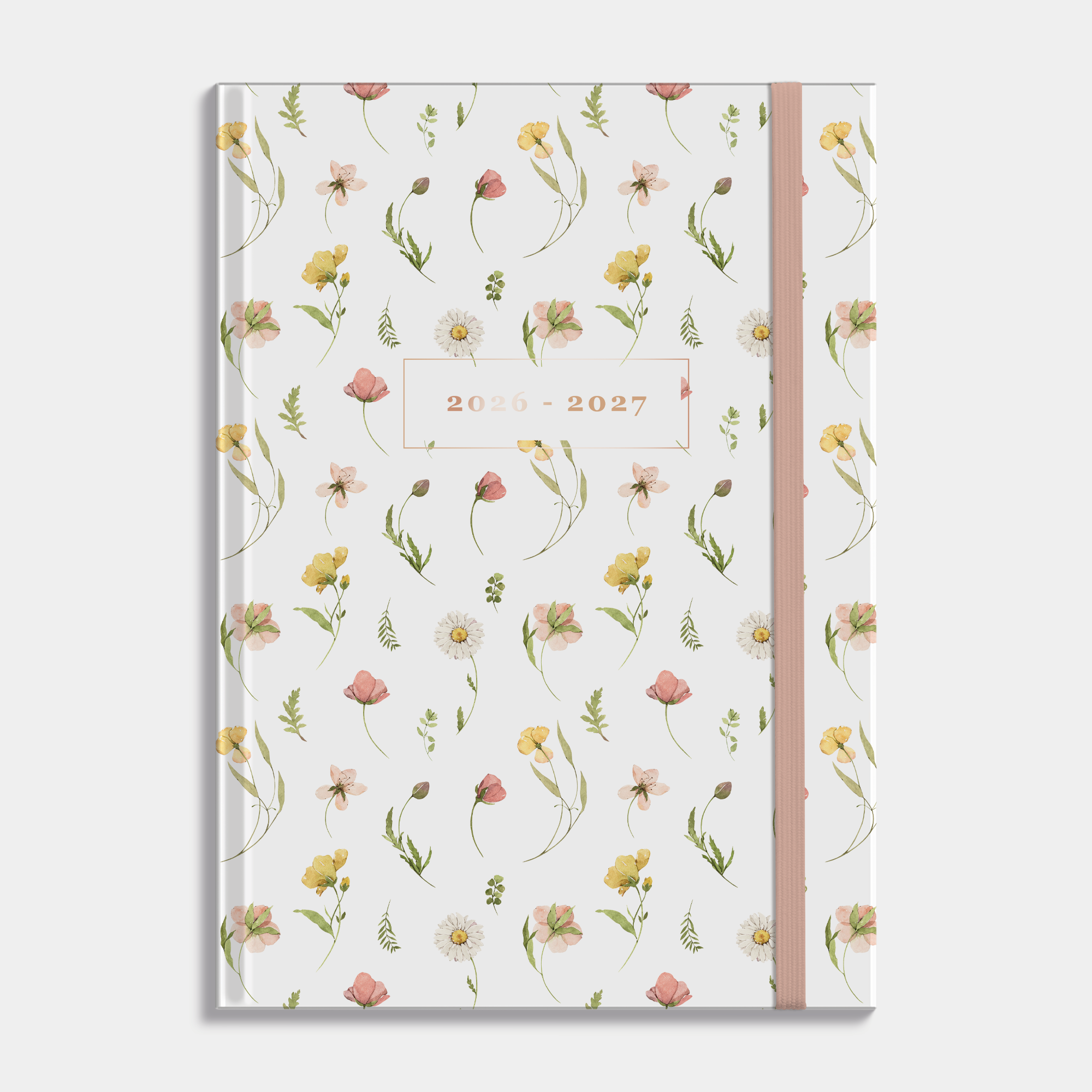 AGENDA 2026-2027 A4 AQUAREL WILDE BLOEMETJES