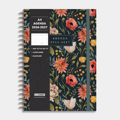 AGENDA 2026-2027 A4 VINTAGE BLOEMEN