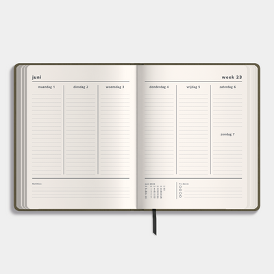 WEEKPLANNER 2026-2027 ±A4 WASHED KRAFT