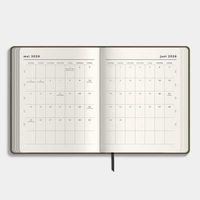 WEEKPLANNER 2026-2027 ±A4 WASHED KRAFT