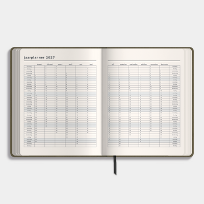 WEEKPLANNER 2026-2027 ±A4 WASHED KRAFT