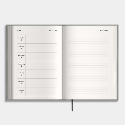 NOTITIEAGENDA 2026-2027 A5 SUEDELOOK
