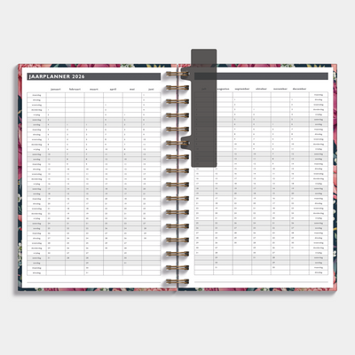 AFSPRAKENAGENDA 2026-2027 A5 TROPISCHE BLOEMEN