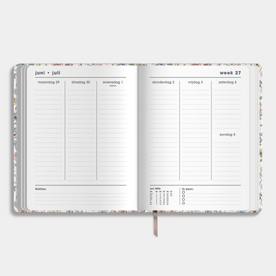 18 MAANDEN AGENDA 2026-2027 ±A4 BLOEMEN OUTLINE