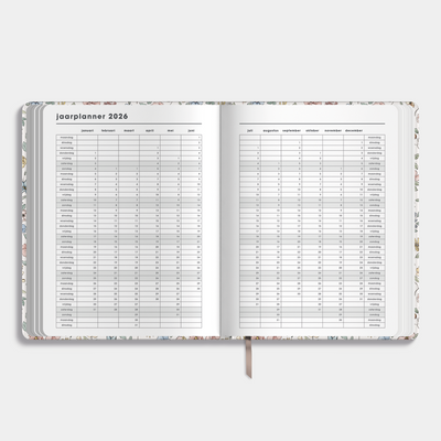 18 MAANDEN AGENDA 2026-2027 ±A4 BLOEMEN OUTLINE