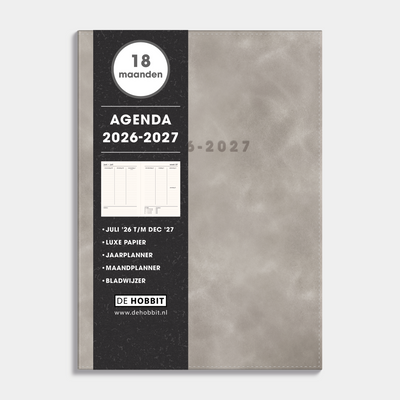 18 MAANDEN AGENDA 2026-2027 A5 SUEDELOOK