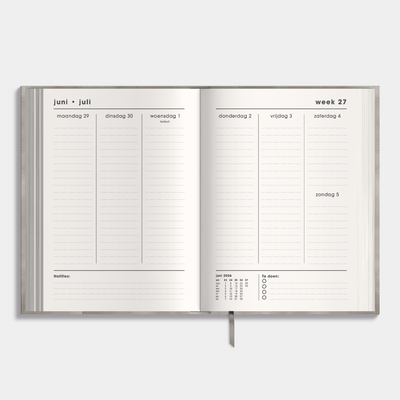 18 MAANDEN AGENDA 2026-2027 A5 SUEDELOOK