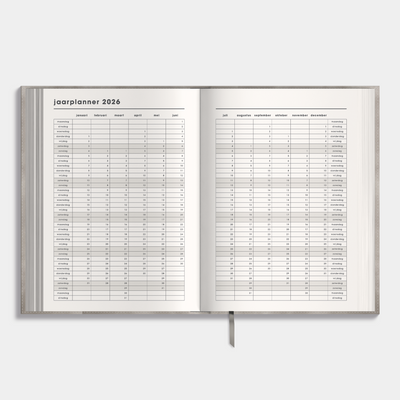 18 MAANDEN AGENDA 2026-2027 A5 SUEDELOOK