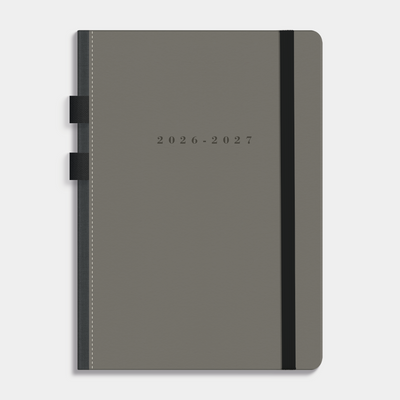 LUXE SCHOOLAGENDA 2026-2027 A5 SUEDELOOK ANTRACIET