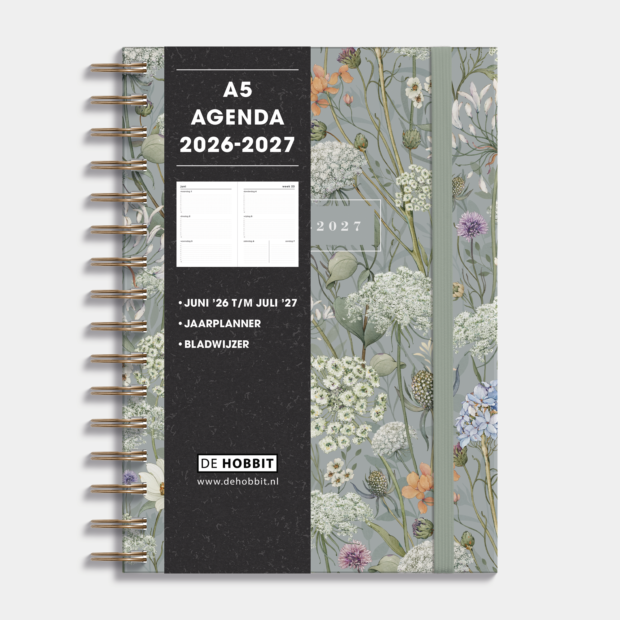 RINGBAND AGENDA 2026-2027 A5 WEIDEBLOEMEN