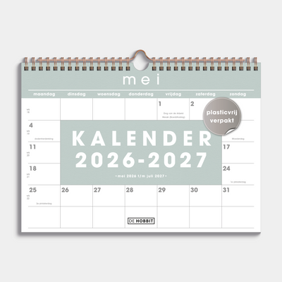 MAANDKALENDER SCHOOLJAAR 2026-2027 A4 MINT