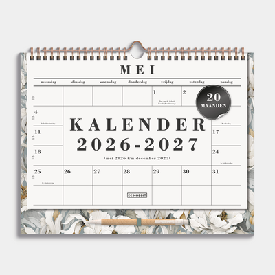 MAANDKALENDER 2026-2027 A4+ LEDERLOOK